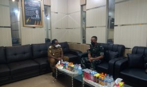Berintegrasi Dengan Pemerintah Daerah, Dansatgas Yonif 126/KC Kunjungi Kantor Bupati Keerom