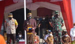 Persiapan Nataru, Bupati Boyoalai Pimpin Apel Gelar Pasukan Tiga Pilar