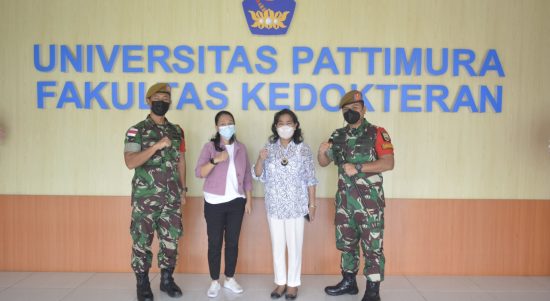 Kunjungan Silaturahmi Dansatgas Yonarhanud 11/WBY di Fakultas Kedokteran Universitas Pattimura