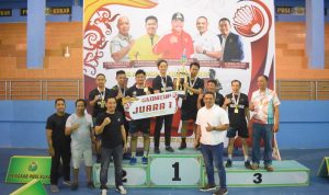 PB Bhayangkara Polres Kutai Kartanegara Juara Ke 1 Kejuaraan Bulu Tangkis KONI Cup 2021