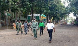 Pos TNI AL Pancer Dengan Unsur Forkopimka Pesanggaran Laksanakan PAM Pulau Merah Banyuwangi