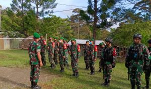 Sinergitas TNI-Polri Dalam Menjaga Keamanan Malam Pergantian Tahun Dan Ibadah, Satgas Pamrahwan Yonif 751/VJS, Personel Koramil dan Polsek Laksanakan Apel Gabungan