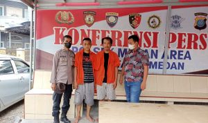 Unit Reskrim Polsek Medan Area Berhasil Amankan 2 Orang Diduga Pelaku Curanmor (V24/AL)