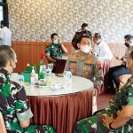 Kunjungan silaturahmi ini, sebagai kunjungan untuk memperkokoh dan mempererat jalinan silaturahmi serta sinergitas TNI-Polri diwilayah Banyumas (V24/AL)