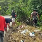 Wujudkan Wilayah Bersih dan Sehat Koramil 06/Gondang Bersama Muspika dan Polsek Gelar Bersih Wilayah (V24/AL)