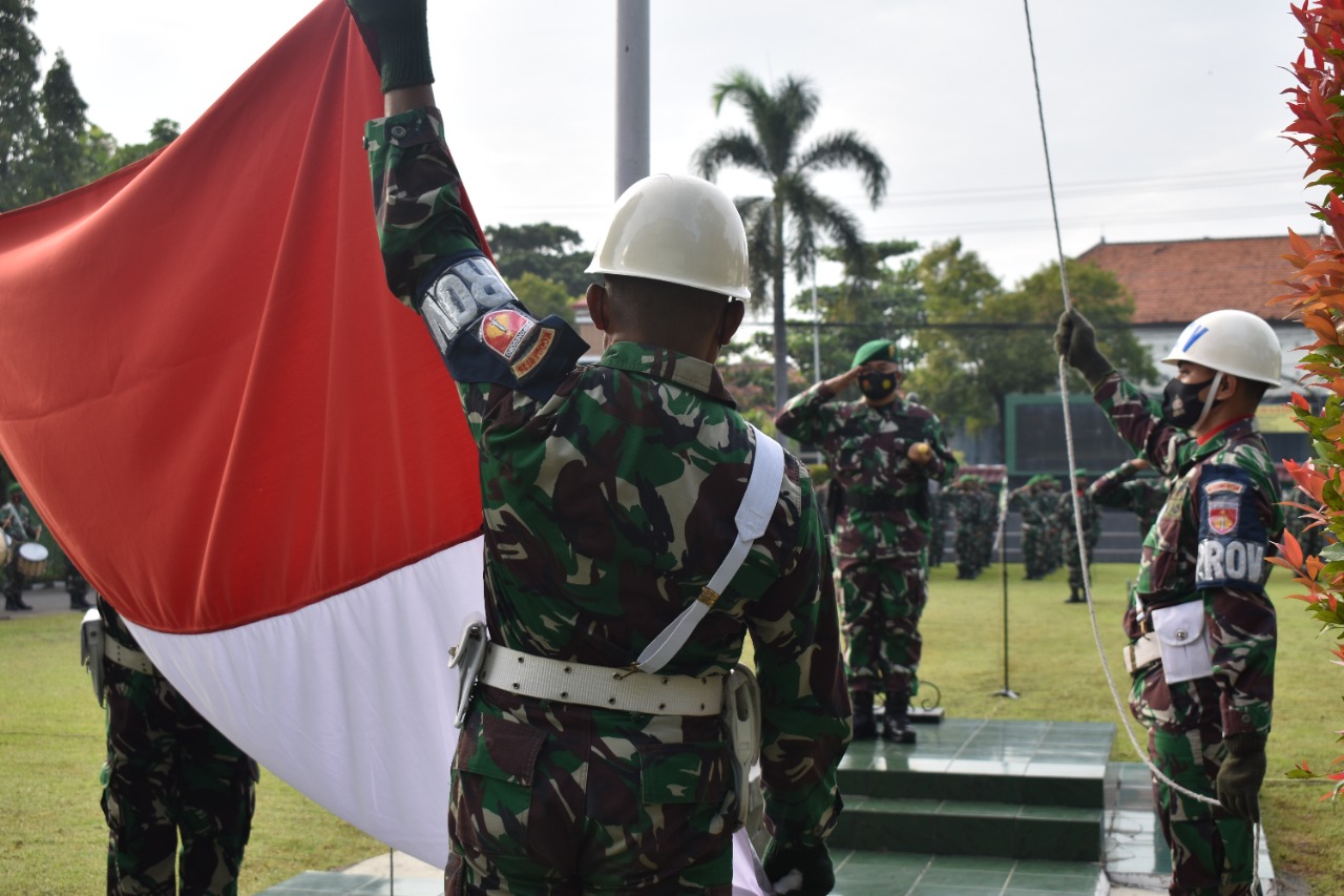Kodim Sragen Gelar Upacara Bendera Kali Pertama Pasca Pandemi (V24/AL)
