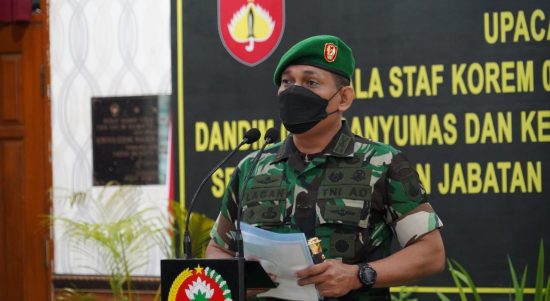 Isi Kekosongan Jabatan, Danrem 071/Wijayakusuma Pimpin Rotasi Jabatan Perwira Menengah Korem 071/Wijayakusuma (V24/AL)