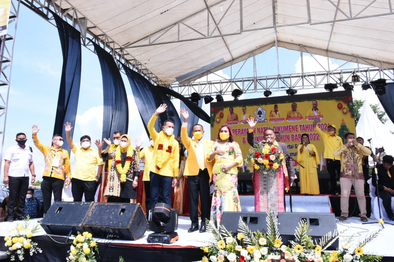 DPD I Partai Golkar Sumut Bangga dengan Perayaan Natal dan Tahun Baru di Balige (V24/AL)