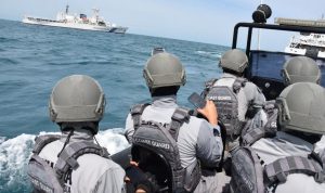 Passing Exercise Kapal Bakamla RI dengan Kapal Japan Coast Guard Kamis (03/02/2022) (V24/AL)