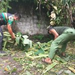 Hidupkan Semangat Gotong Royong Sertu Priyanto Bersama Linmas Kerja Bakti, Sabtu (05/02/2022), (V24/AL)