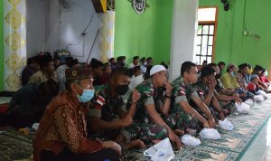 Tingkatkan Keimanan, Satgas Yonif 123/Rajawali Bersama Masyarakat Gelar Pengajian, Minggu (06/02/2022), (V24/AL)
