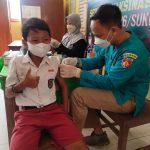 Kodim Sukoharjo gelar Vaksinasi dosis ke 2 untuk anak usia 6 SD 8 Tahun, Senin (07/02/2022), (V24/AL)