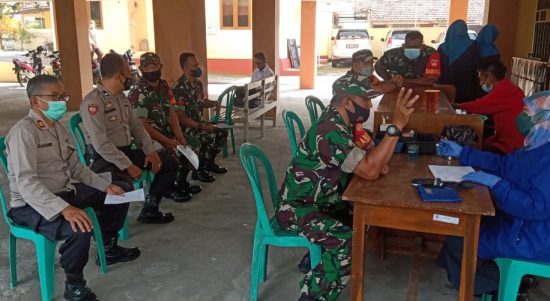 Babinsa Masaran Monitoring Kegiatan Bakti Sosial Donor Darah, Kamis (10/02/2022), (V24/AL)