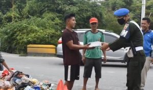 Bingkisan Seyum dari Denpom 1/3 Pekanbaru, Di Jumat Berkah, Sabtu (12/02/2022), (V24/AL)