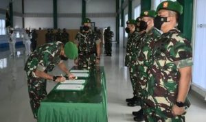 Kolonel Inf Roy Hansen J Sinaga, S. Sos, Dipercayakan Menjabat Kasi Intel Korem 043/Gatam, Jumat (11/02/2022), (V24/AL)