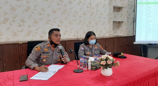 Dalam Rangka Analisa Evaluasi Giat 3T Bhabinkamtibmas, Sat Binmas Polres Batu Bara Gunakan Aplikasi Silacak Polres Batu Bara Cegah Penyebaran Covid-19, Senin (14/02/2022), (V24/AL)