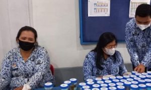 Lapas Labuhan Ruku Kanwil Kemenkumham Sumut Gelar Rapat Dinas dan Tes Urine Seluruh Petugas, Jumat (18/02/2022), (V24/AL)