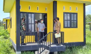 Bupati dan Wabup Rohil Tinjau Pembangunan 15 Unit Restlemen di Bagan Hulu, Senin (21/02/2022), (V24/Romi)