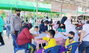Kodim 0726/Sukoharjo Gelar Vaksinasi Booster Untuk Warga Mojolaban, Dosis ke 2 Bagi Anak Usia 6 s.d 11 Tahun, Selasa (22/02/2022), (V24/AL)