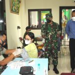 Meski Sudah Vaksin Booster, Dandim 0726/Sukoharjo Berpesan Kepada Para Peserta Vaksin Di Kartasura Tetap Jaga Protokol Kesehatan , Rabu (23/02/2022), (V24/AL)