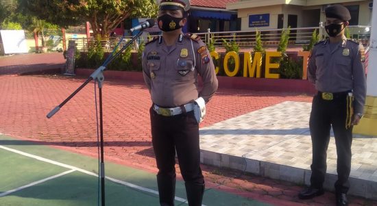 AKP Syamsul Arifin Batubara, S.E, M.Si "Anggota Polri Harus Menjadi Contoh Dan Tauladan Dalam Tertib Berlalu Lintas", Sabtu (26/02/22), (V24/AL)