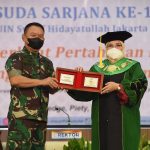 Kasad Beri Orasi Ilmiah Kepada Mahasiswa UIN Syarif Hidayatullah, Sabtu (26/02/2022), (V24/AL)