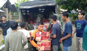 Ke Pasaman Barat, Pangdam I/BB Berikan Bantuan Logistik Bagi Korban Gempa, Minggu (27/02/2022), (V24/AL)
