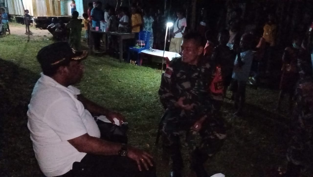 Kunjungan Bapak Bupati Keerom Ke Pos Satgas Pamtas Yonif 126/KC, Selasa (01/03/22), (V24/AL)