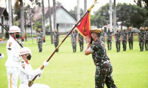 Upacara Kehormatan Bertempat di Lapangan Makoyonarmed, Kamis (10/03/2020), (V24/M.anwar)