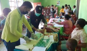 Kesehatan Balita Dijaga Oleh TNI, Jumat (18/03/2022), (V24/AL)