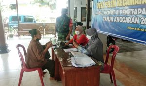 Babinsa Hadir dan Keluarga Mendapatkan Bantuan, Sabtu (19/03/2022), (V24/AL)