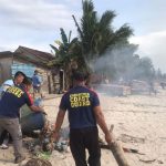 Coast Guard Indonesia Membersihkan Persisir Pantai, Sabtu (19/03/2022), (V24/AL)