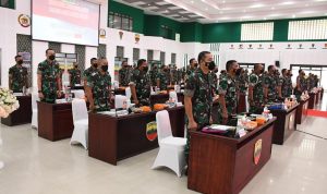Kodam Melakukan Rapat di Dalam Ruangan Tertutup, Selasa (22/03/2022), (V24/M.anwar)