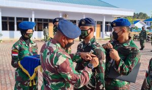 Hore, TNI Naik Pangkat dalam Upacara Kenaikan Pangkat, Jumat (01/04/2022), (V24/AL)
