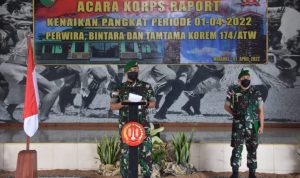 Personel TNI Naik Pangkat, Jumat (01/04/2022), (V24/AL)