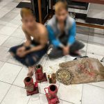 Pelaku Pencurian Diamankan Oleh Polre Kubu Raya, Jumat (01/04/2022), (Foto: V24/Dedi)