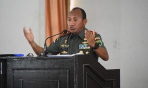 Pangdam Mengajak Kodam XVIII/Kasuari Untuk Bersabar, Jumat (08/04/2022), (Foto: V24/AL)