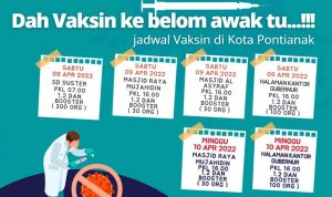 Ayo Segera Vaksin Agar Bisa Mudik Kemana-mana, Sabtu (09/04/2022), (Foto: V24/AL)