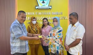 Partai Golkar Sumatera Utara Kini Memiliki Anggota Baru, Selasa (12/04/2022), (Foto: V24/VINA)