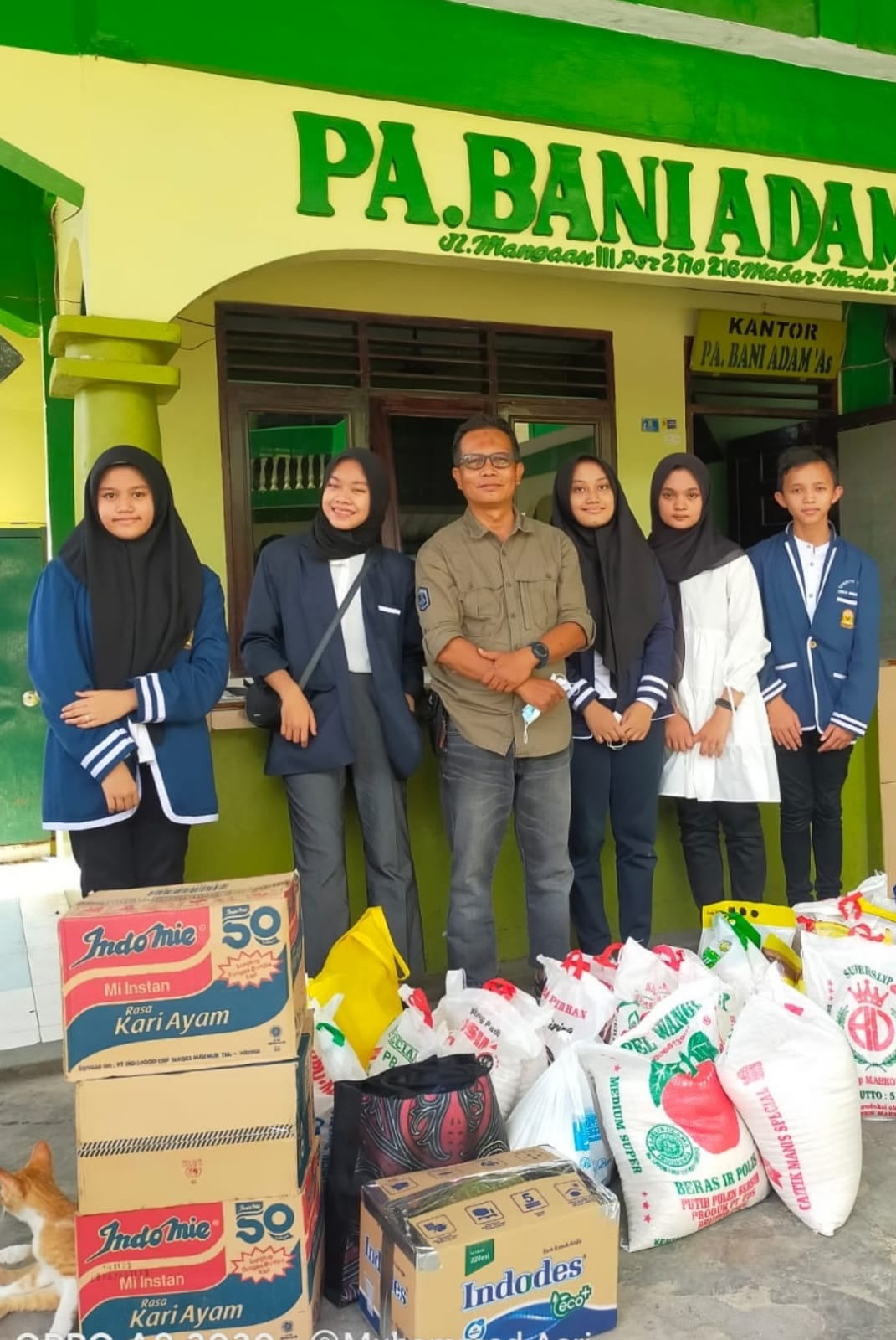SMP Negeri 7 Medan Melaksanakan Tiga Rangkaian Kegiatan Sosial Keagamaan, Minggu (17/04/2022), (Foto: V24/Jacky)