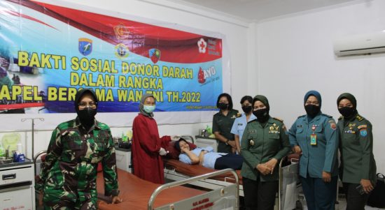 Donor Darah Diikuti Personel dari Kowad, Kowal dan Wara Wilayah Pontianak dan Kubu Raya, Senin (8/04/2022), (Foto: V24/AL)