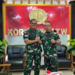 Danrem 174 Merauke Brigjen TNI Reza Pahlevi Menyampaikan Selamat Datang di Makorem 174 Merauke, Senin (18/04/2022), (Foto: V24/AL)