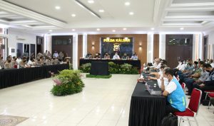 Rapat Koordinasi Lintas Sektoral Dalam Rangka Pengamanan Hari Raya Idul Fitri, Rabu (20/04/2022), (Foto: V24/AL)
