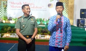 Komandan Kodim Silaturahmi Dengan Pembina Pondok Pesantren Abi Umi Bapak Sugiyono, Rabu (20/04/2022), (Foto: V24/Rudi)