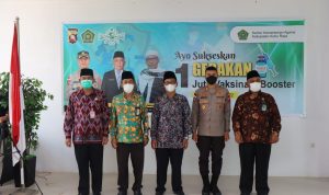 Dalam sambutannya ketua umum PBNU KH Yahya Cholil Staquf , Kamis (21/04/2022), (Foto: V24/Dedi)