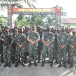 Pimpinan Satgas Hadir diPos Kout Kalipay, Distrik Waris , Jumat (22/04/2022), (Foto: V24/AL)