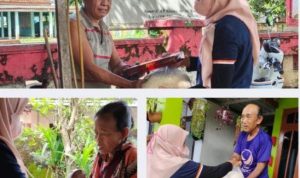 Sebanyak 40 Kaum Dhuafa di Dua Desa Tersebut Diberikan Santunan, Kamis (22/04/2022), (Foto: V24/AL)