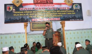 Bertempat di Masjid Al-Ikhlas Kodim, Mengambil Tema dengan Hikmah Nuzulul Qur'an Kita, Kamis (21/04/2022), (Foto: V24/Madli)
