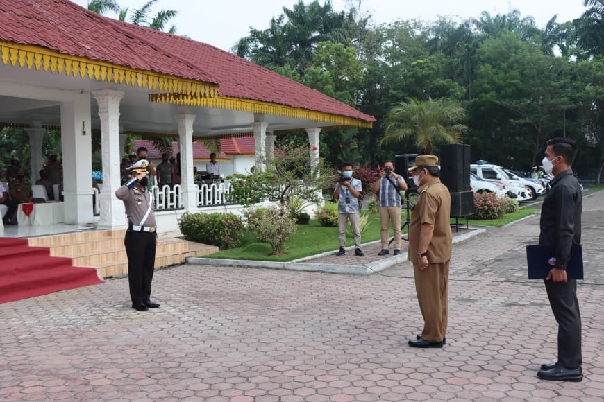 Kompol Ricky Pripurna Atmaja, S.I.K Ir. Menerima Tugas Baru Sebagai Kabag Ops Polresta Deli Serdang, Jumat (22/04/2022), (Foto: V24/AL)