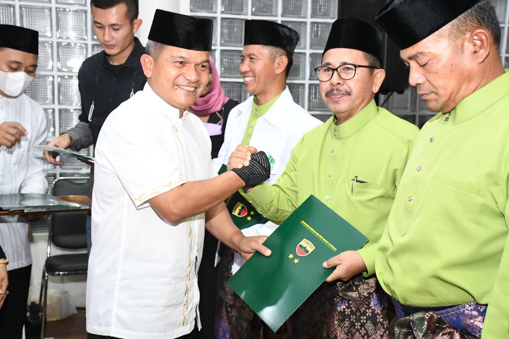 Prosesi Penyambutan Kontingen yang Dipimpin Letkol Caj Muftiono, Sag, MA, Minggu (24/04/2022), (Foto: V24/AL)